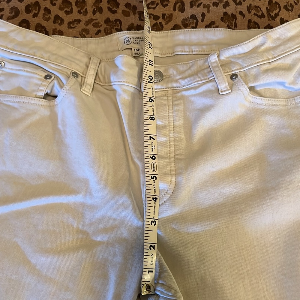 🐷🆕 Candace Cameron Bure Ecru Button Fly Jean - Picture 3 of 16